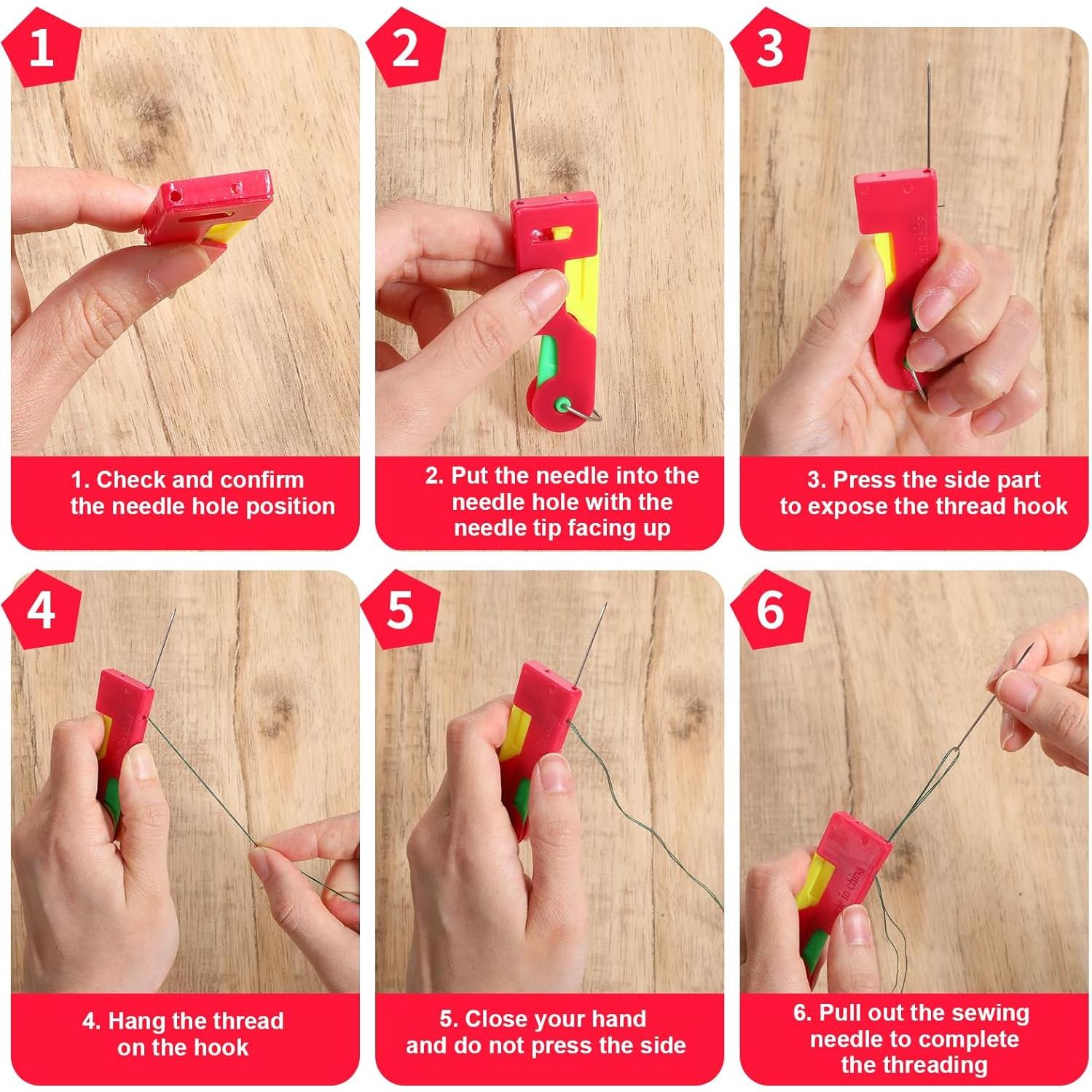 Juego de 8 Enhebradores Automáticos de Agujas FdcZeyxior