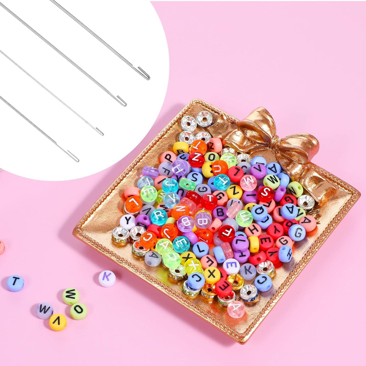 Enhebrador de Perlas Nogeqi 4 Pcs Agujas 0.5-0.8mm DIY Joyería