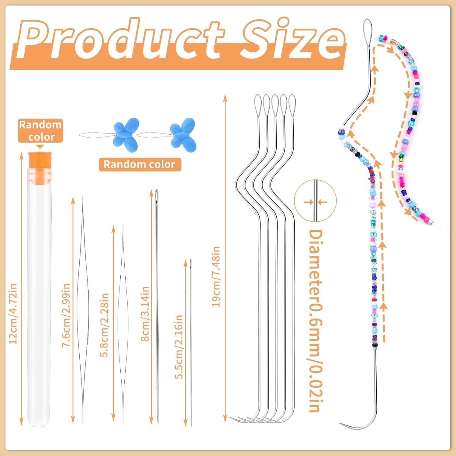 Juego de Agujas para Beading GarfxG 9 Piezas Acero Inoxidable