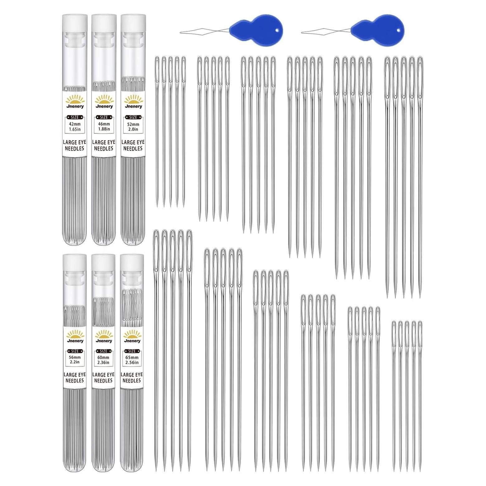 Set de 60 Agujas de Coser JNENERY con Enhebrador - Acero Inoxidable