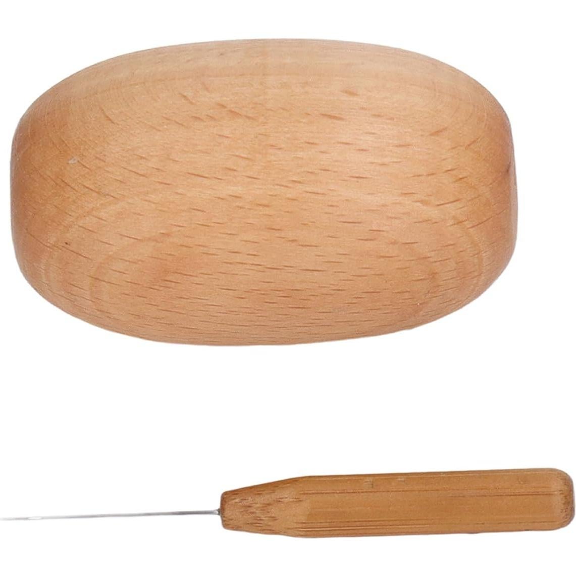 Huevo de Remendar de Madera Haya ZJchao 6x3.7cm para Costura