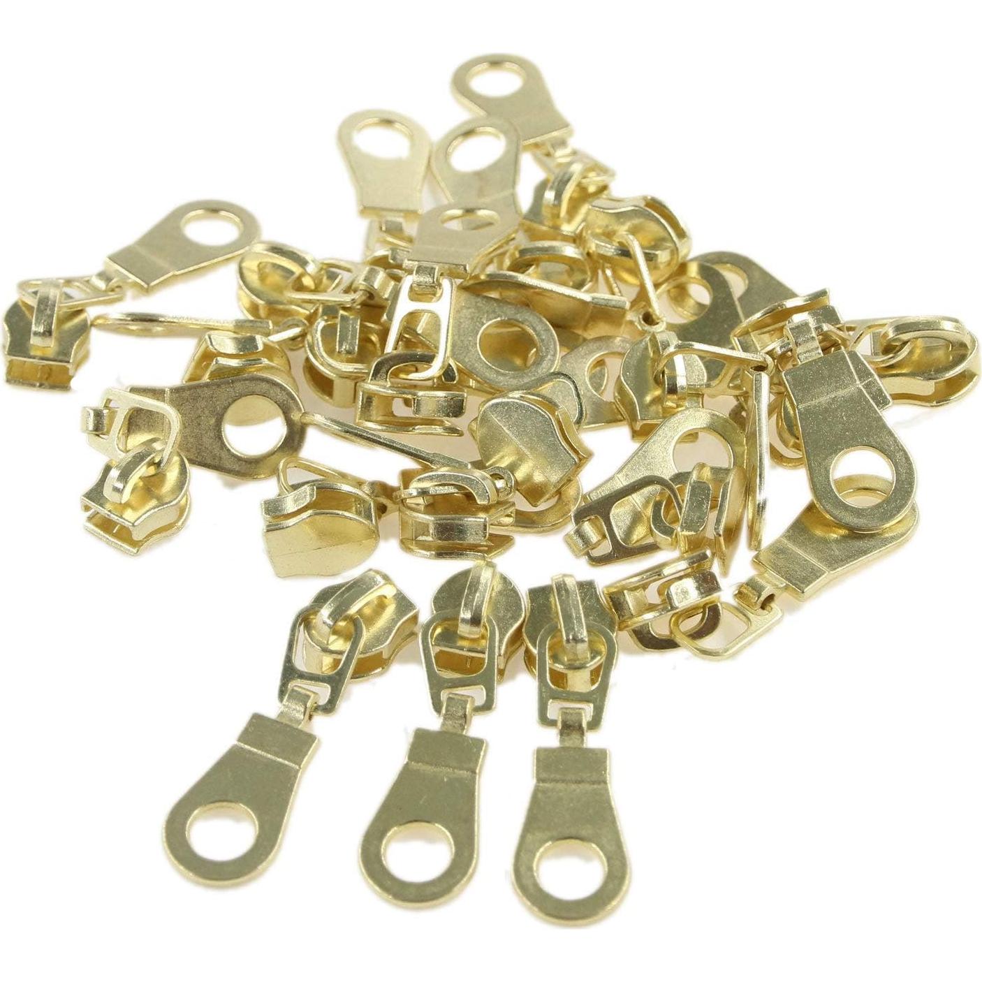 Cremallera de Nylon Leekayer #5 Blanca con Dientes Dorados 10 Yards