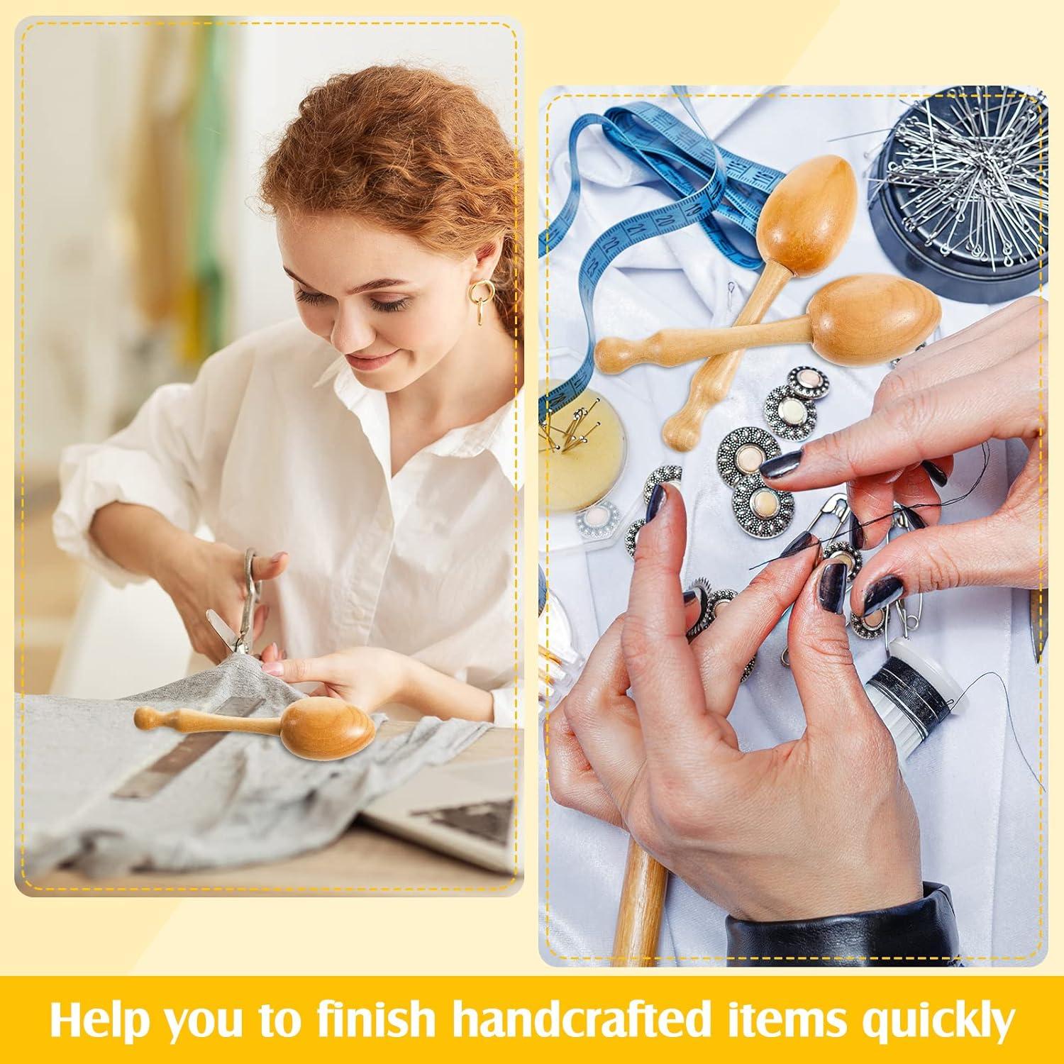 2 Huevos de Remendar de Madera Yalikop para Costura 18x4 cm