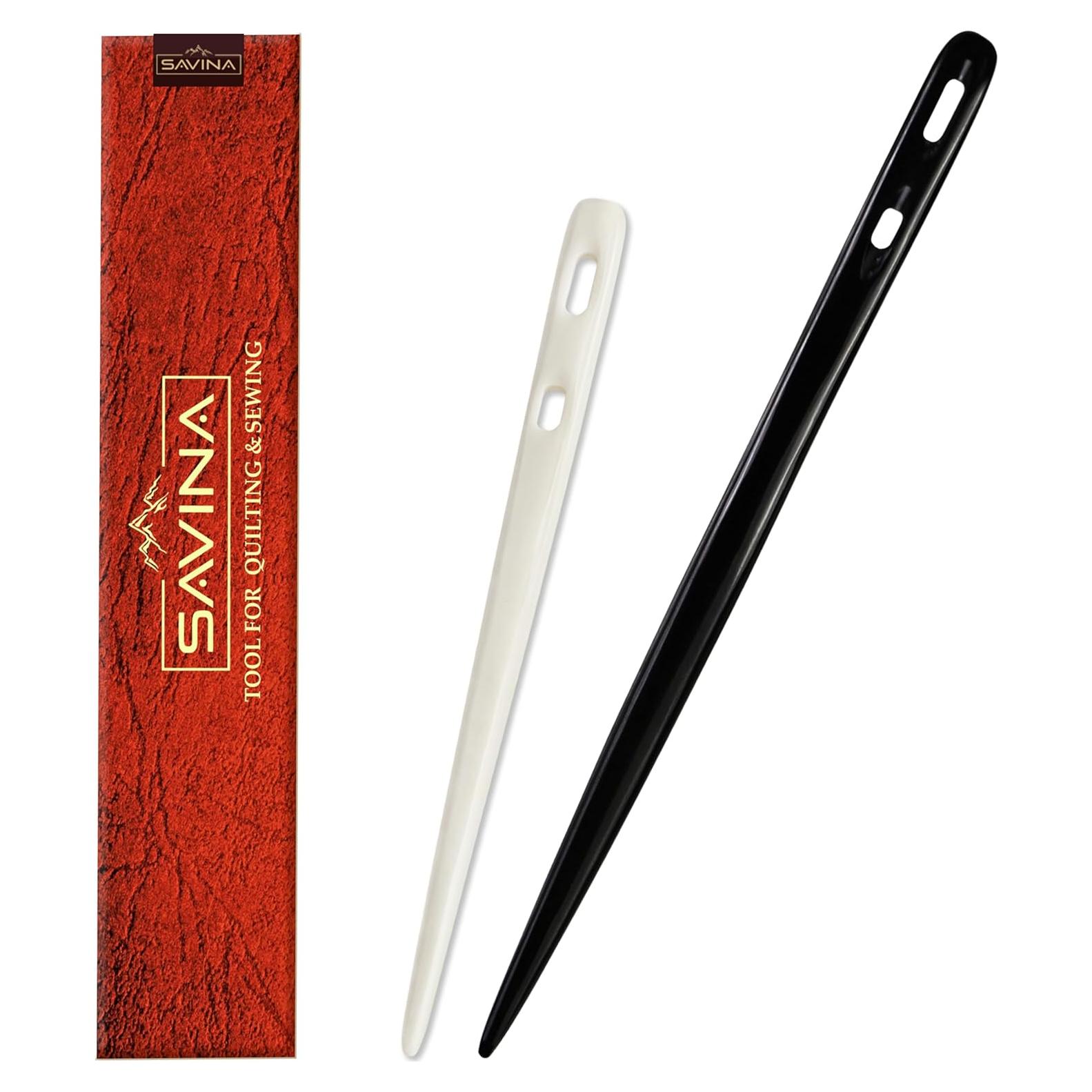 Conjunto de Agujas de Nalbinding Savina - Hueso y Cuerno 15.7cm