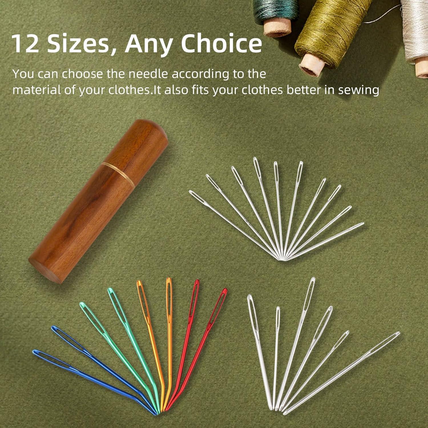 Kit de Agujas de Coser ABEJFIC 24 Piezas Acero Inoxidable