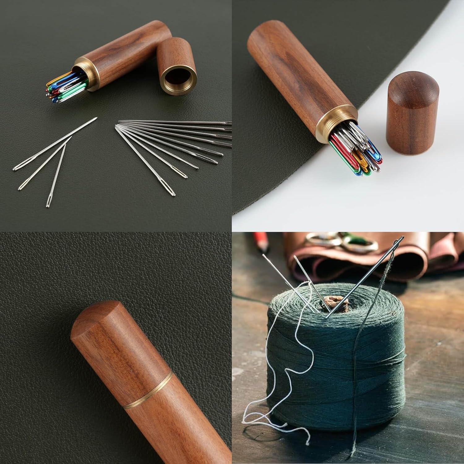 Kit de Agujas de Coser ABEJFIC 24 Piezas Acero Inoxidable