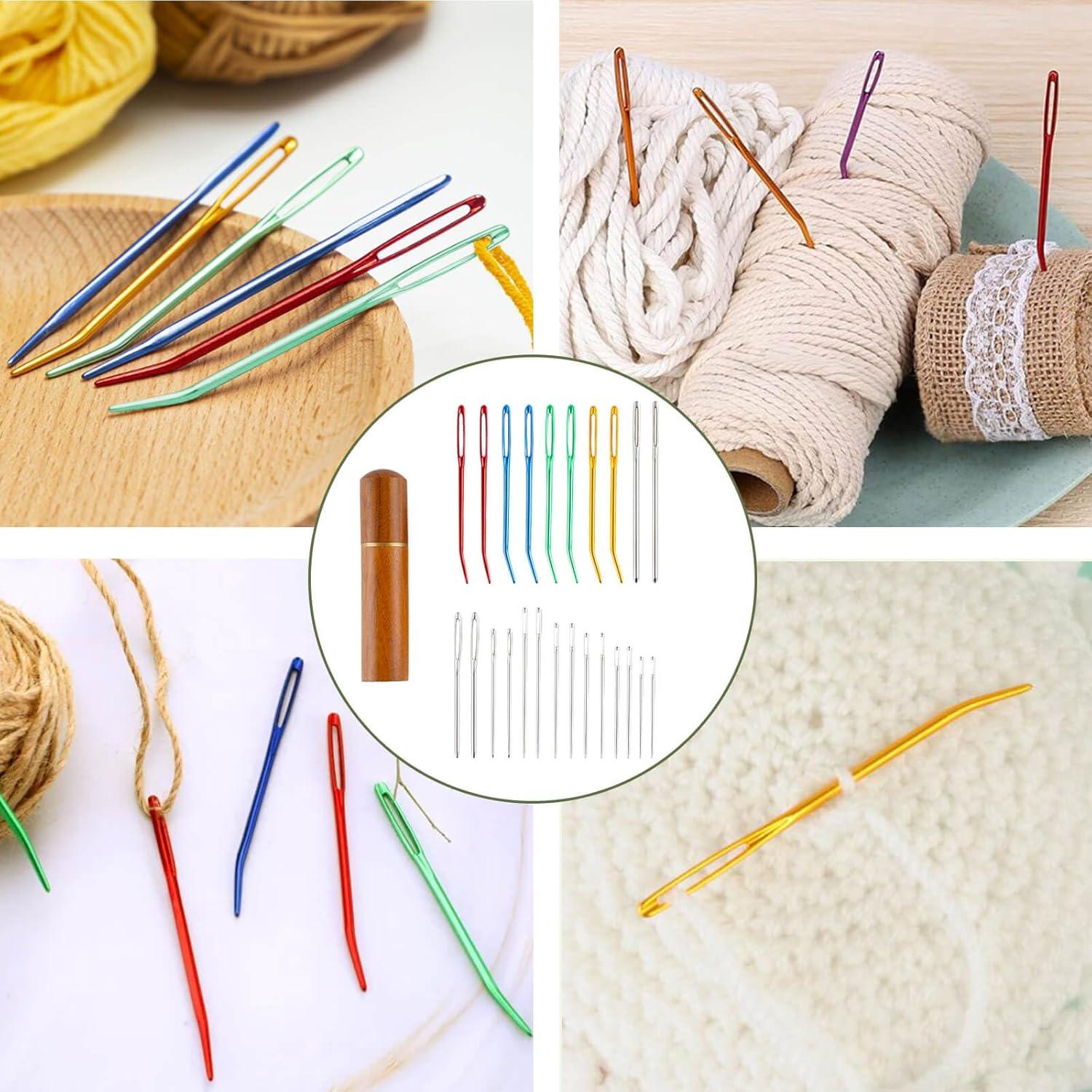 Kit de Agujas de Coser ABEJFIC 24 Piezas Acero Inoxidable