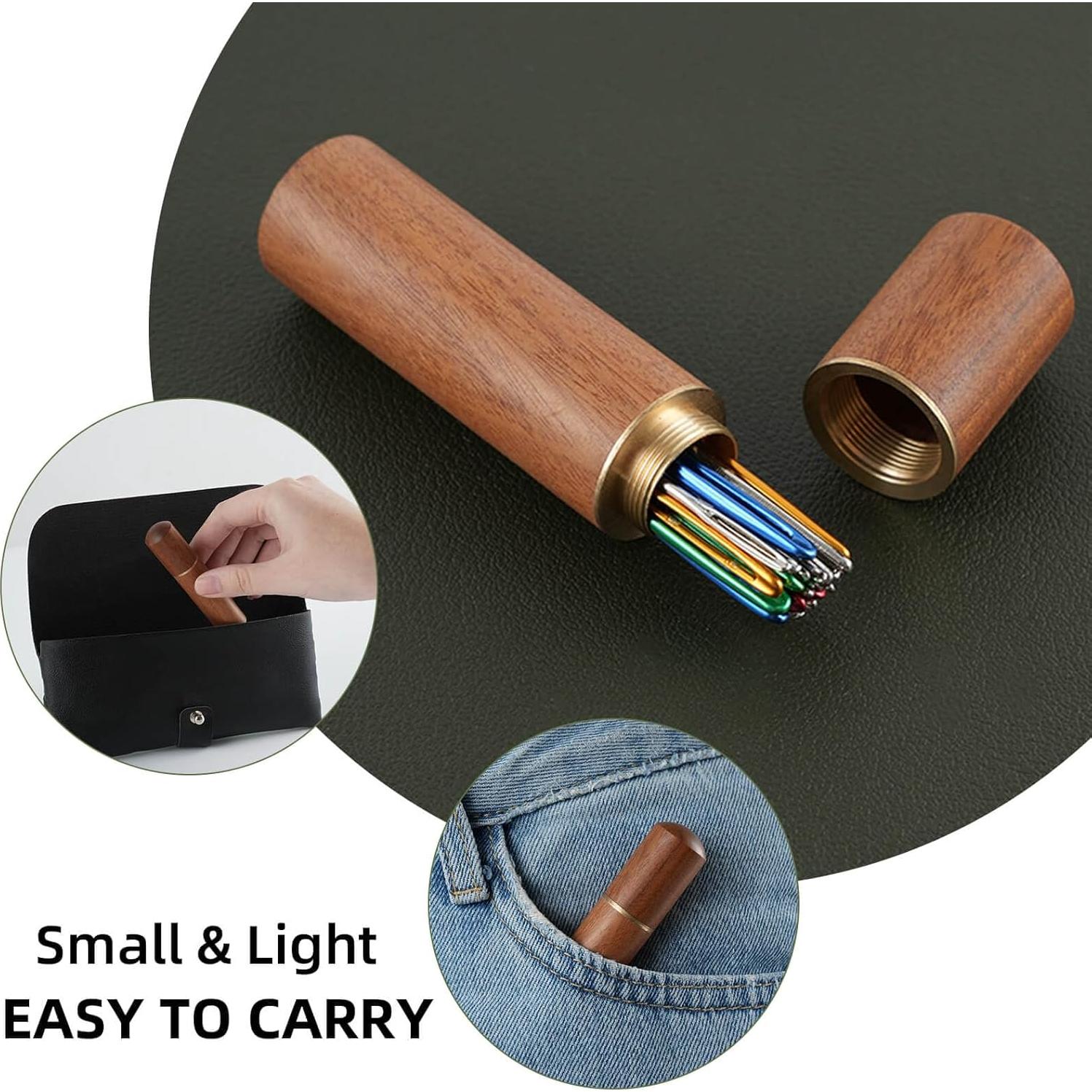 Kit de Agujas de Coser ABEJFIC 24 Piezas Acero Inoxidable