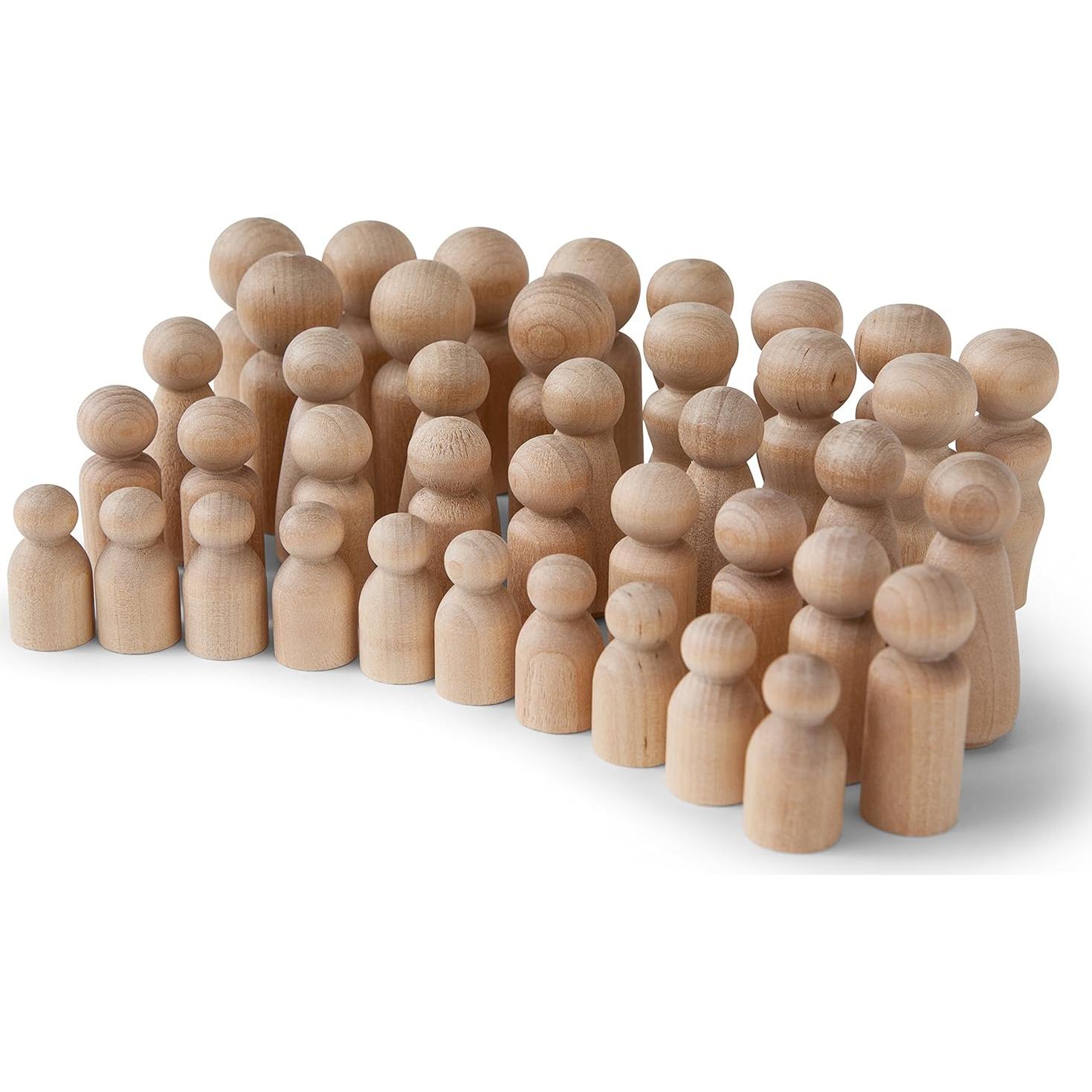 Set de 40 muñecas de madera Koalabu para manualidades