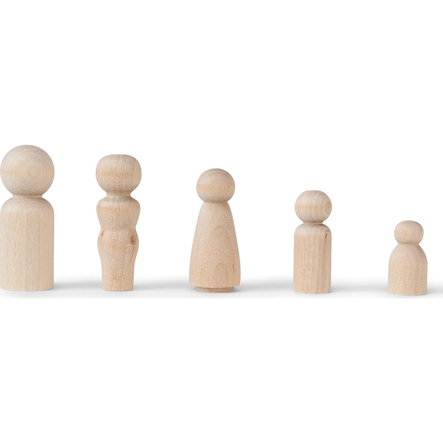 Set de 40 muñecas de madera Koalabu para manualidades