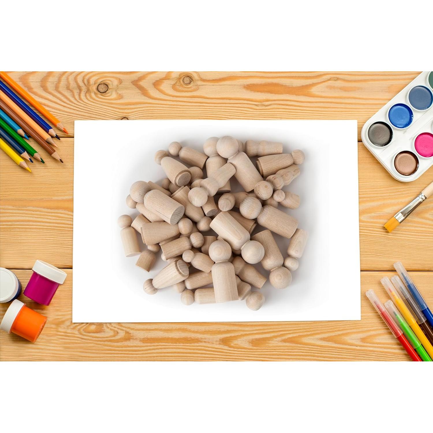 Set de 40 muñecas de madera Koalabu para manualidades