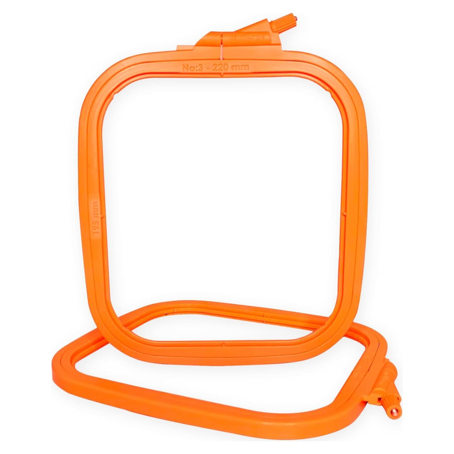 Aro de Bordado Cuadrado Naranja NURGE Mediano 19.5x22cm