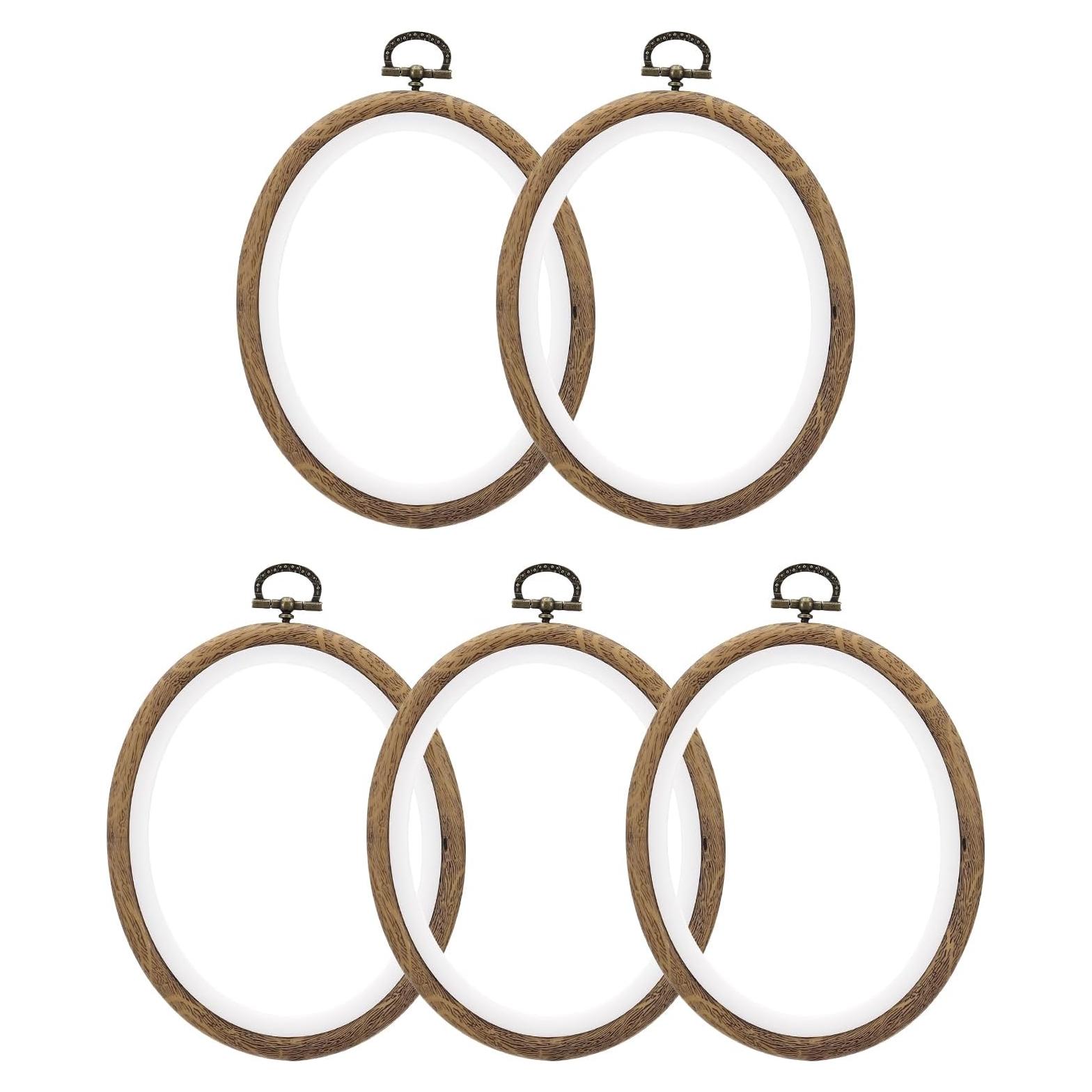 Aros de Bordado Ovalados PATIKIL 15x12cm 5 Piezas Decorativos