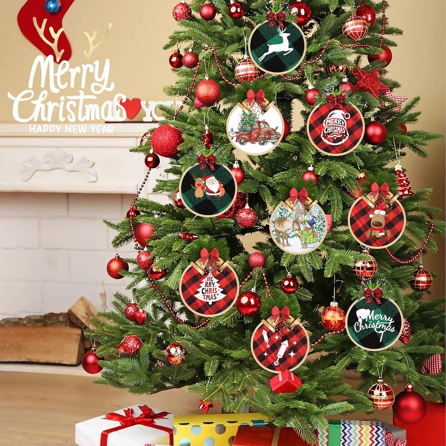 Aros de Bordado de Bambú FEBSNOW 16 Piezas 7.62 cm