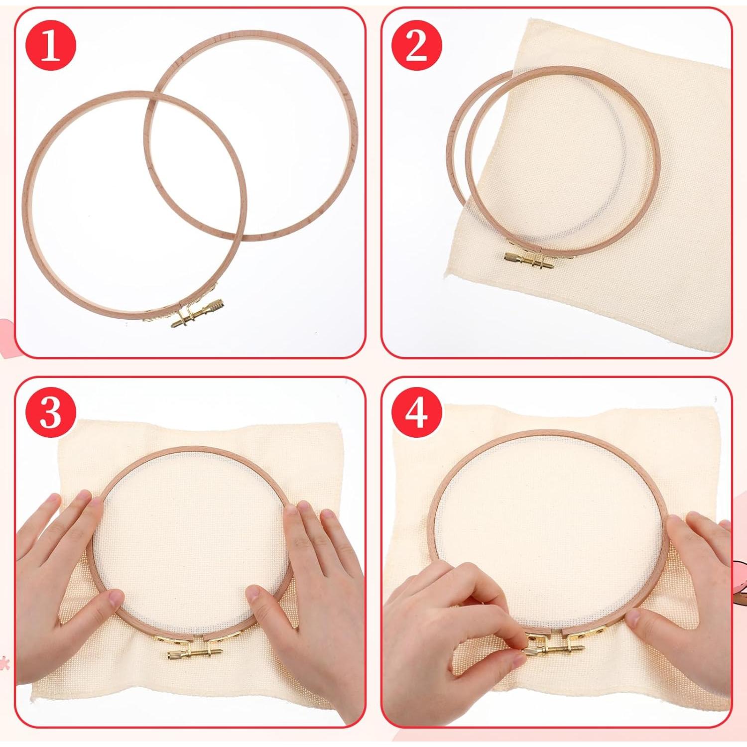 Paquete de 2 Aros de Bordado de Madera de 15 cm Haya