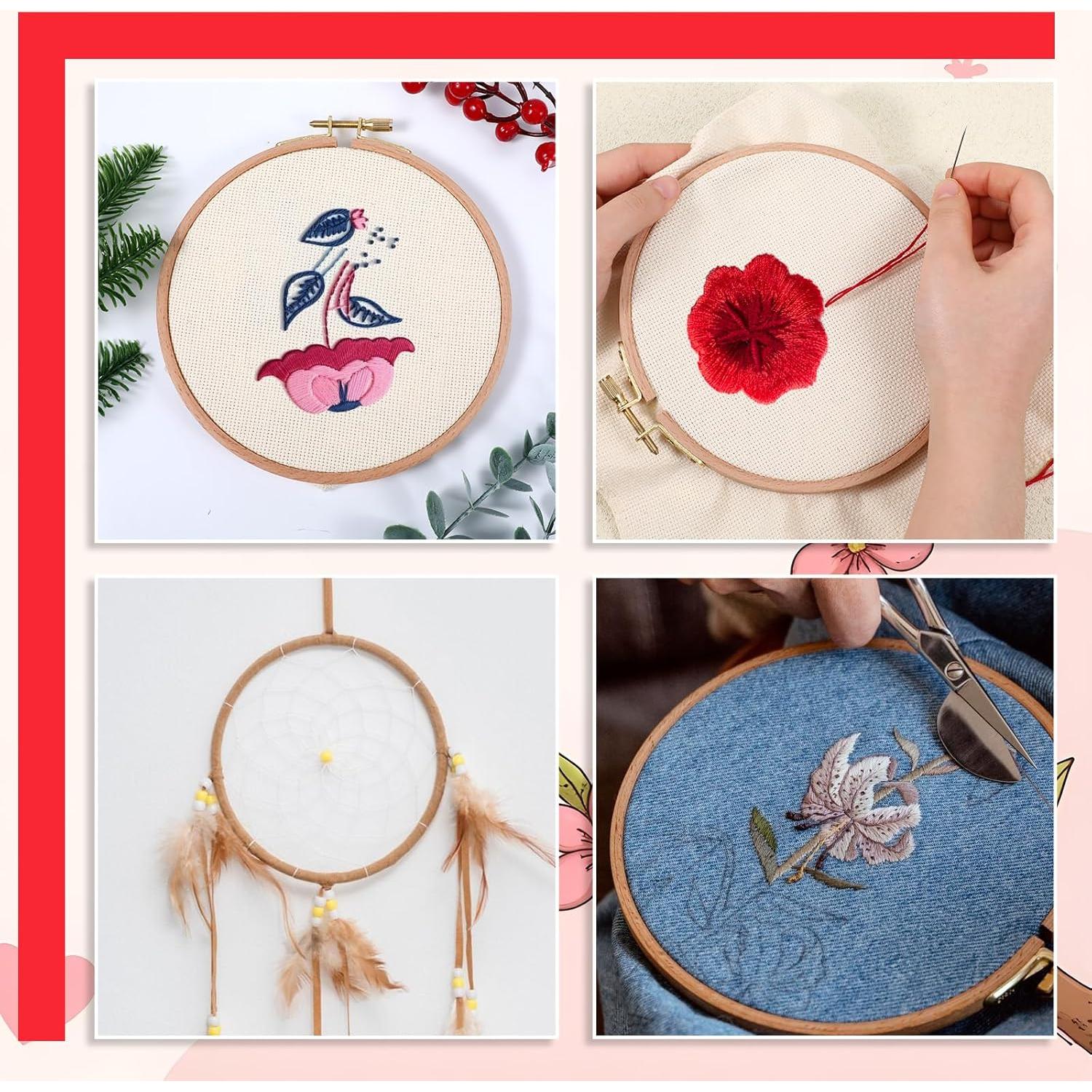 Paquete de 2 Aros de Bordado de Madera de 15 cm Haya