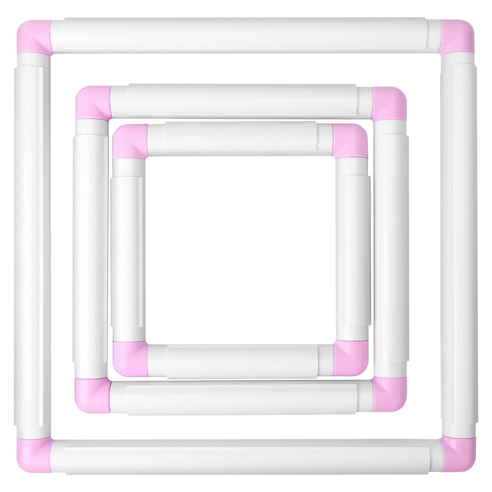 Aros de Bordado Cuadrados Pllieay - 3 Tamaños 15.2/20.3/27.9 cm