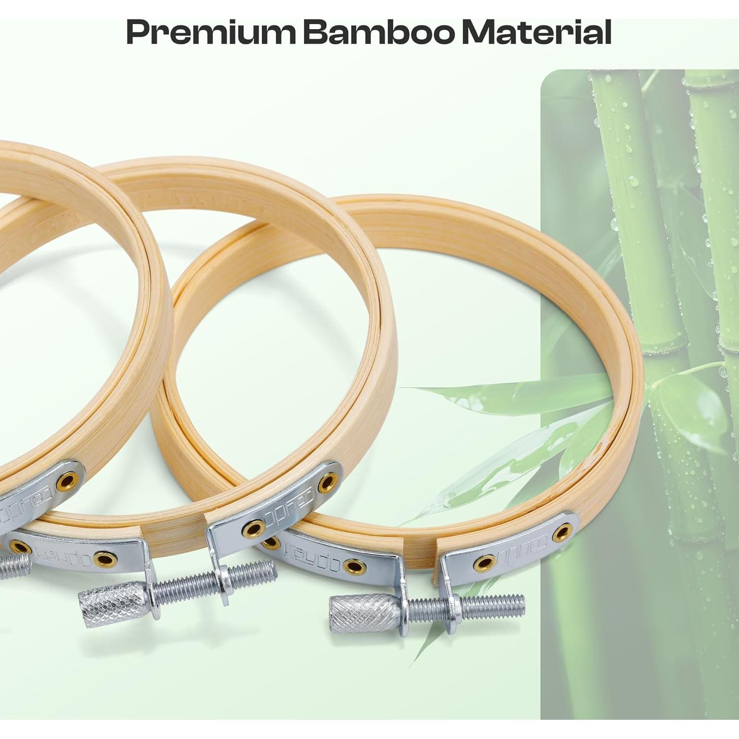 Aros de Bordado Caydo 6 Piezas 10 cm con Tornillo de Metal