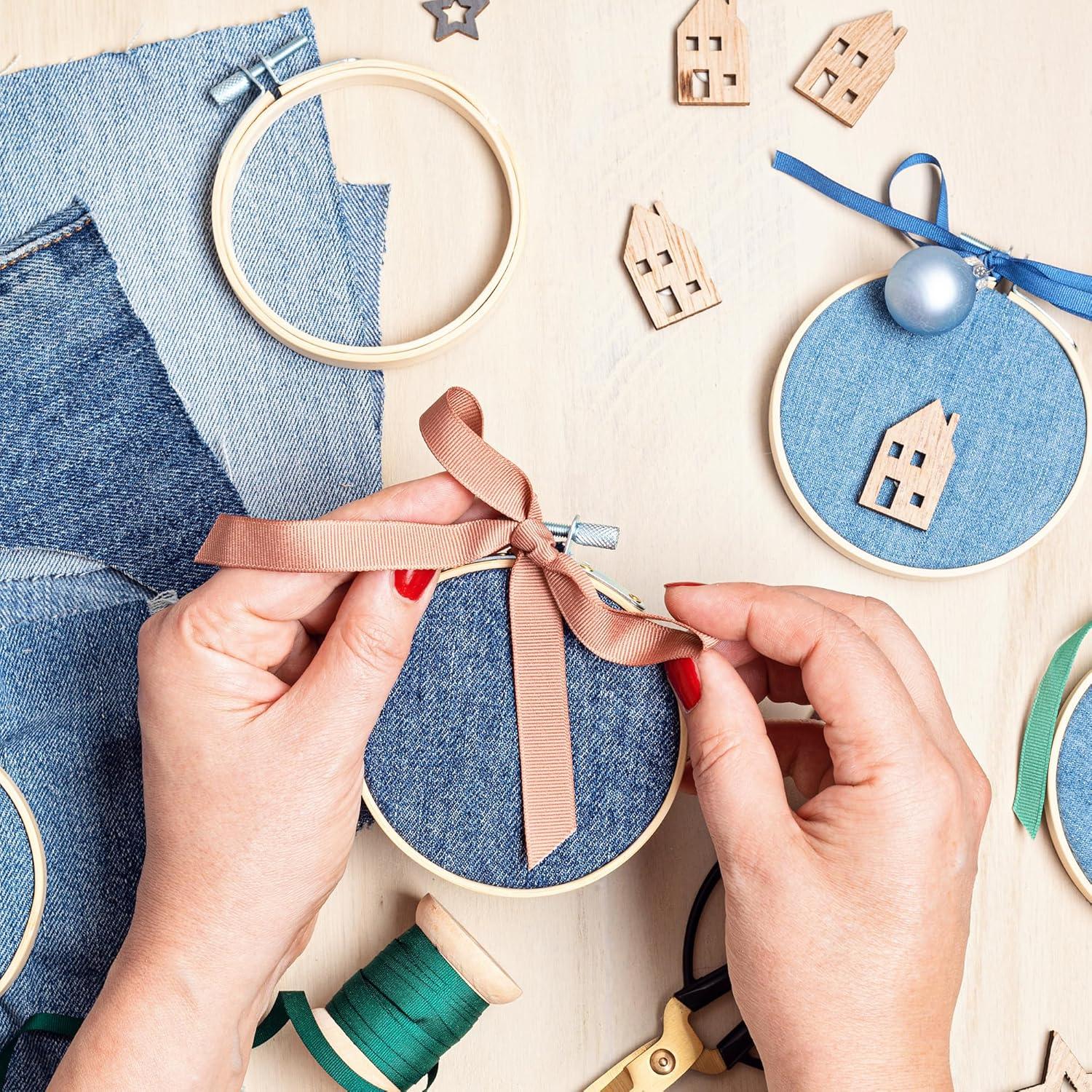 Aros de Bordado Caydo 6 Piezas 10 cm con Tornillo de Metal