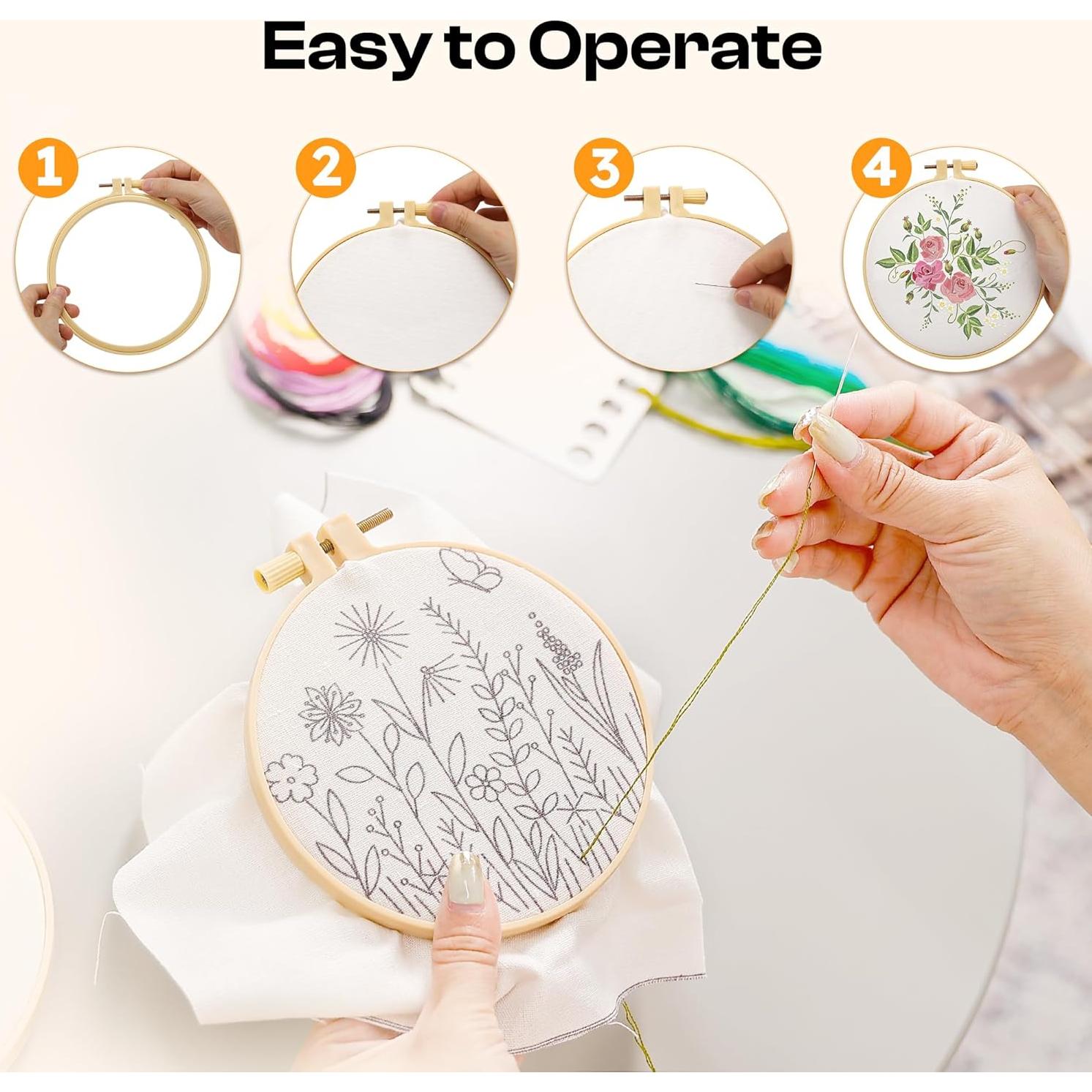 Aros de Bordado Caydo 12 Piezas 15 cm para Manualidades