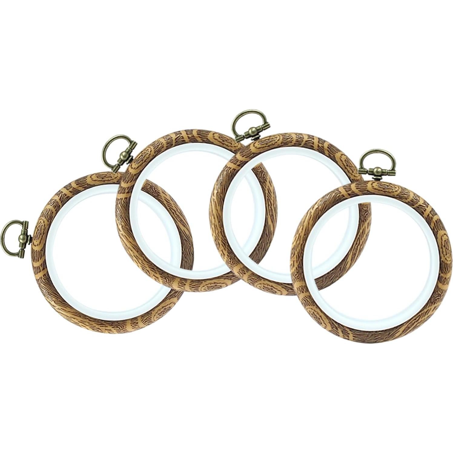 Aros de Bordado Hordion 4 Piezas 8 cm Redondos para Manualidades