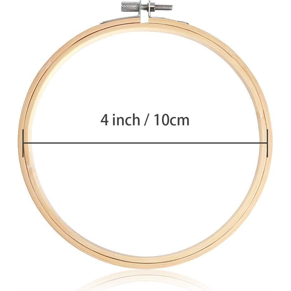 Aros de Bordado de Bambú Pllieay 10 Piezas 10 cm