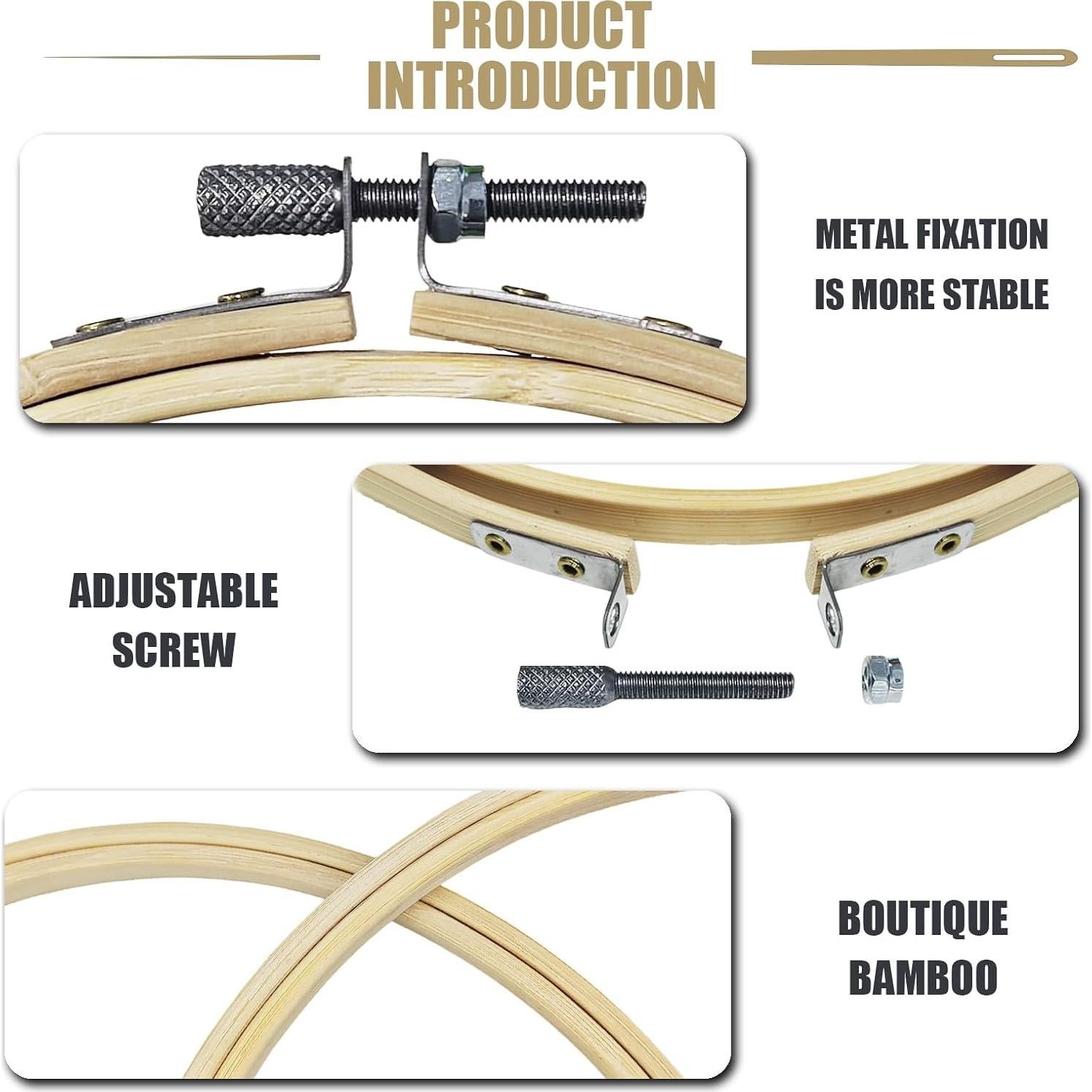 Set de 12 Aros de Bordado Redondos 20 cm GCVOPTON