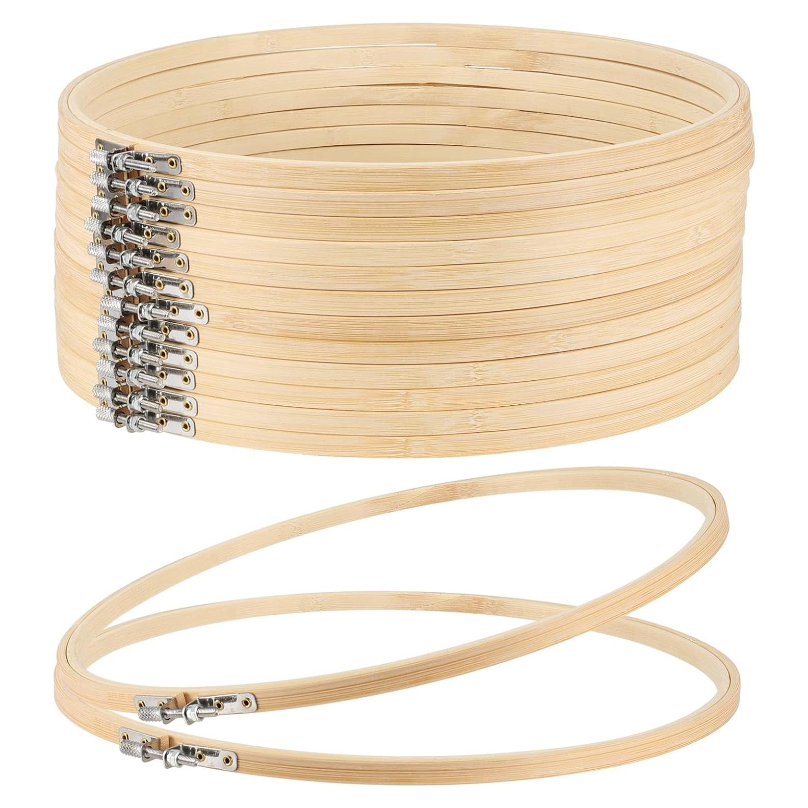 Aros de Bordado de Bambú SEHOI 14 Piezas 30.48 cm Ajustables