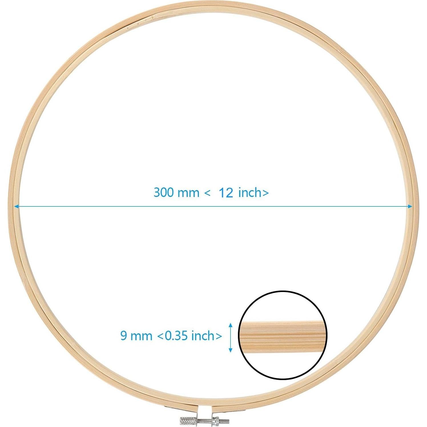 Aros de Bordado de Bambú SEHOI 14 Piezas 30.48 cm Ajustables