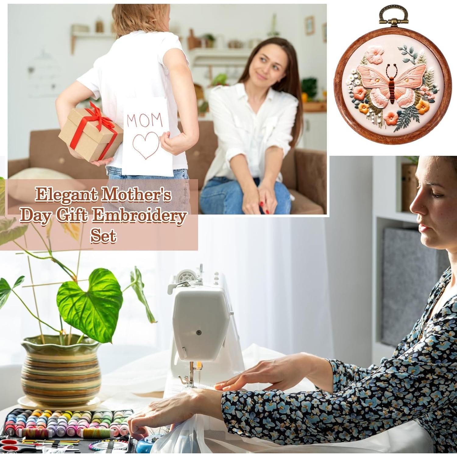 Burbell 15 Aros de Bordado Redondos 10.16 cm para Manualidades