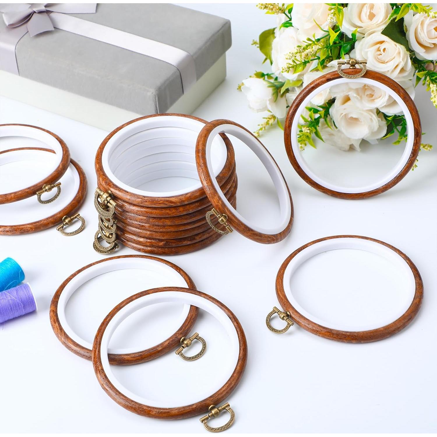 Burbell 15 Aros de Bordado Redondos 10.16 cm para Manualidades