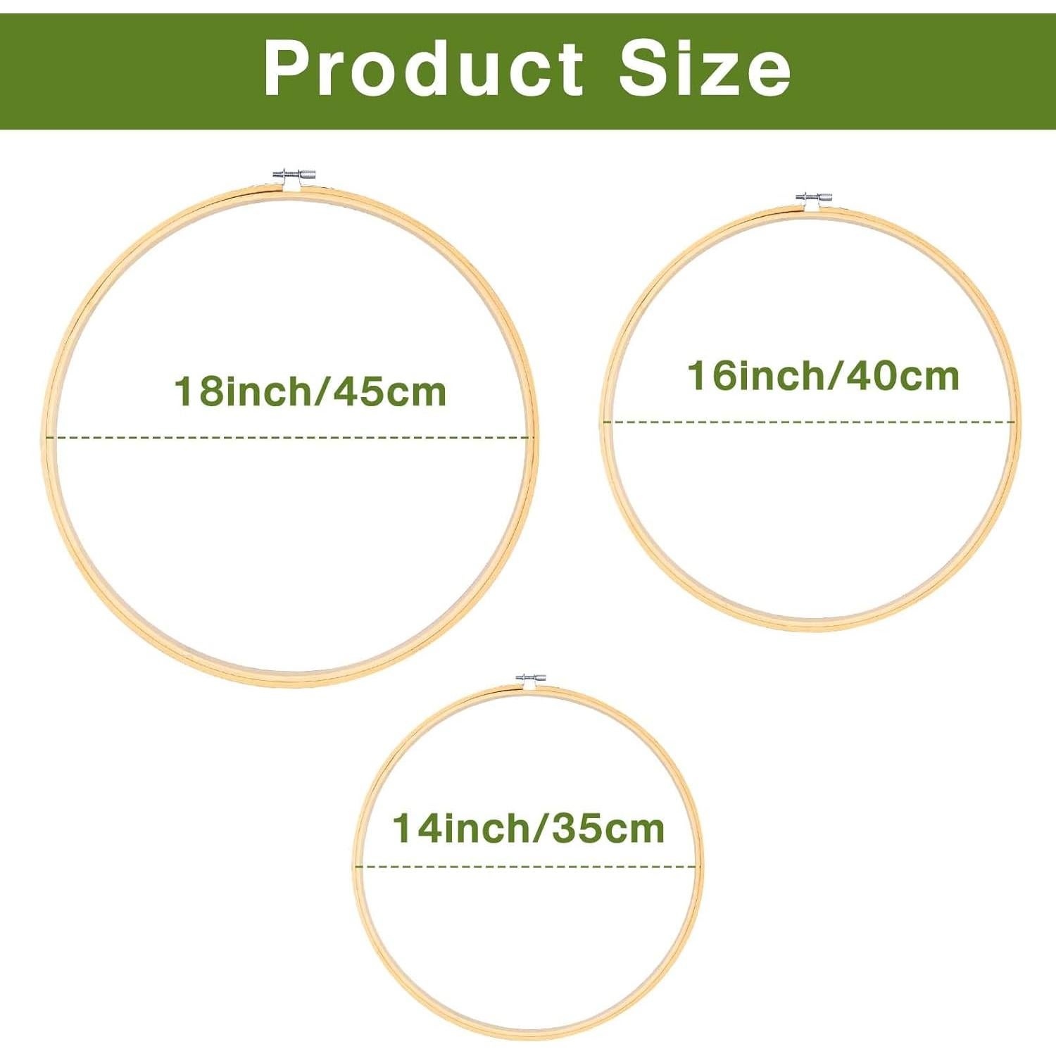 Kit de Aros de Bordado Caydo 3 Piezas 35/40/45 cm