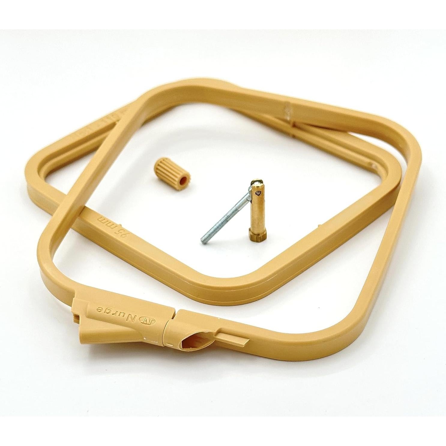 Aros de Bordado Rectangulares Beige Nurge - Juego de 4 Piezas