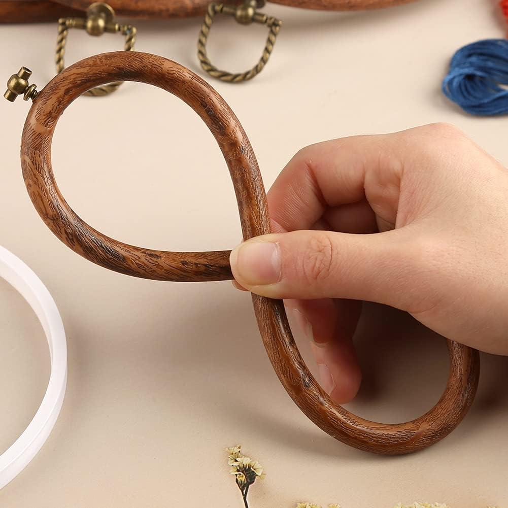 Kit Aro de Bordado Ovalado Jupean 19.1 cm y 23.6 cm con Agujas