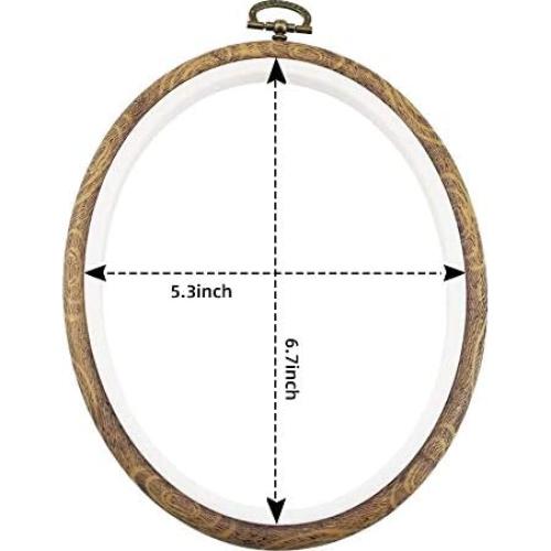 Aros de Bordado Ovalados Guofa 17x13 cm - 2 Piezas Decorativos