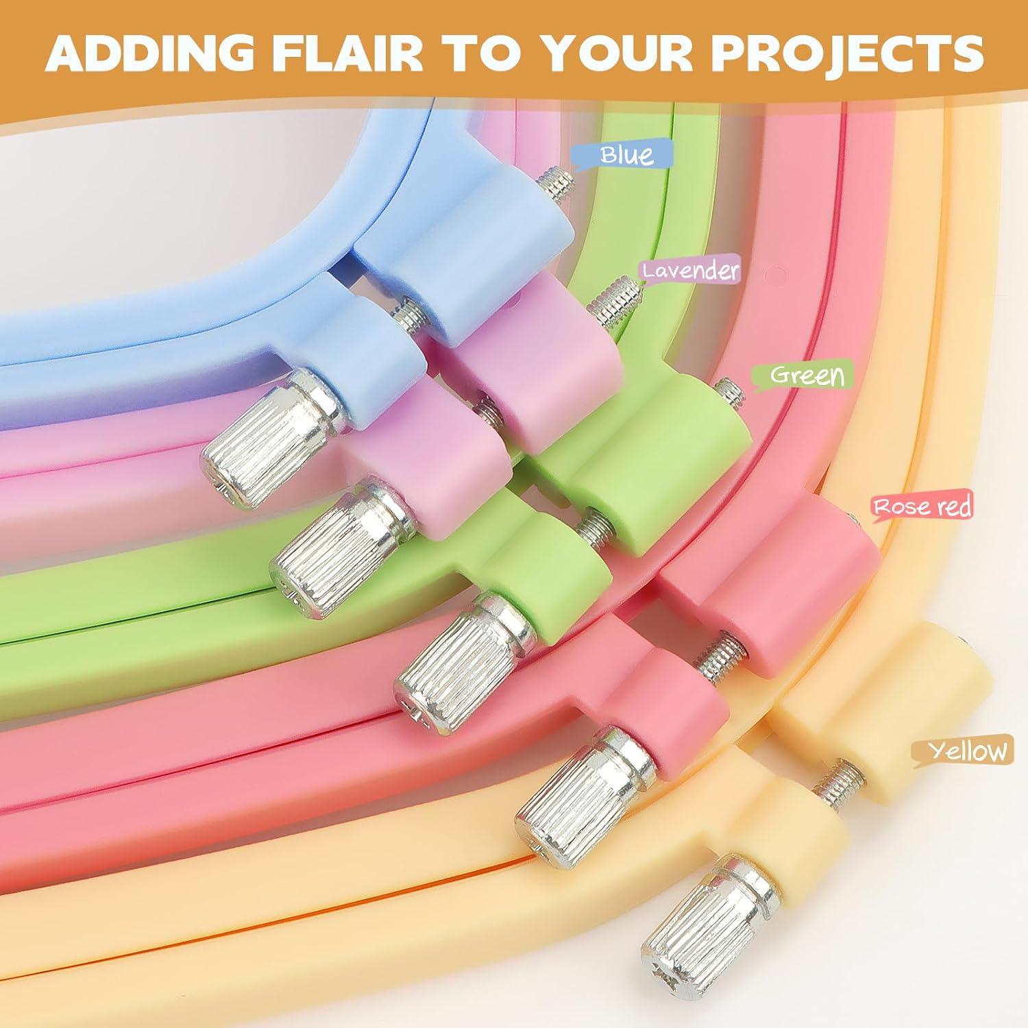 Juego de Aros de Bordado Rectangulares QLOUNI 5 Piezas 12.7-38.1 cm