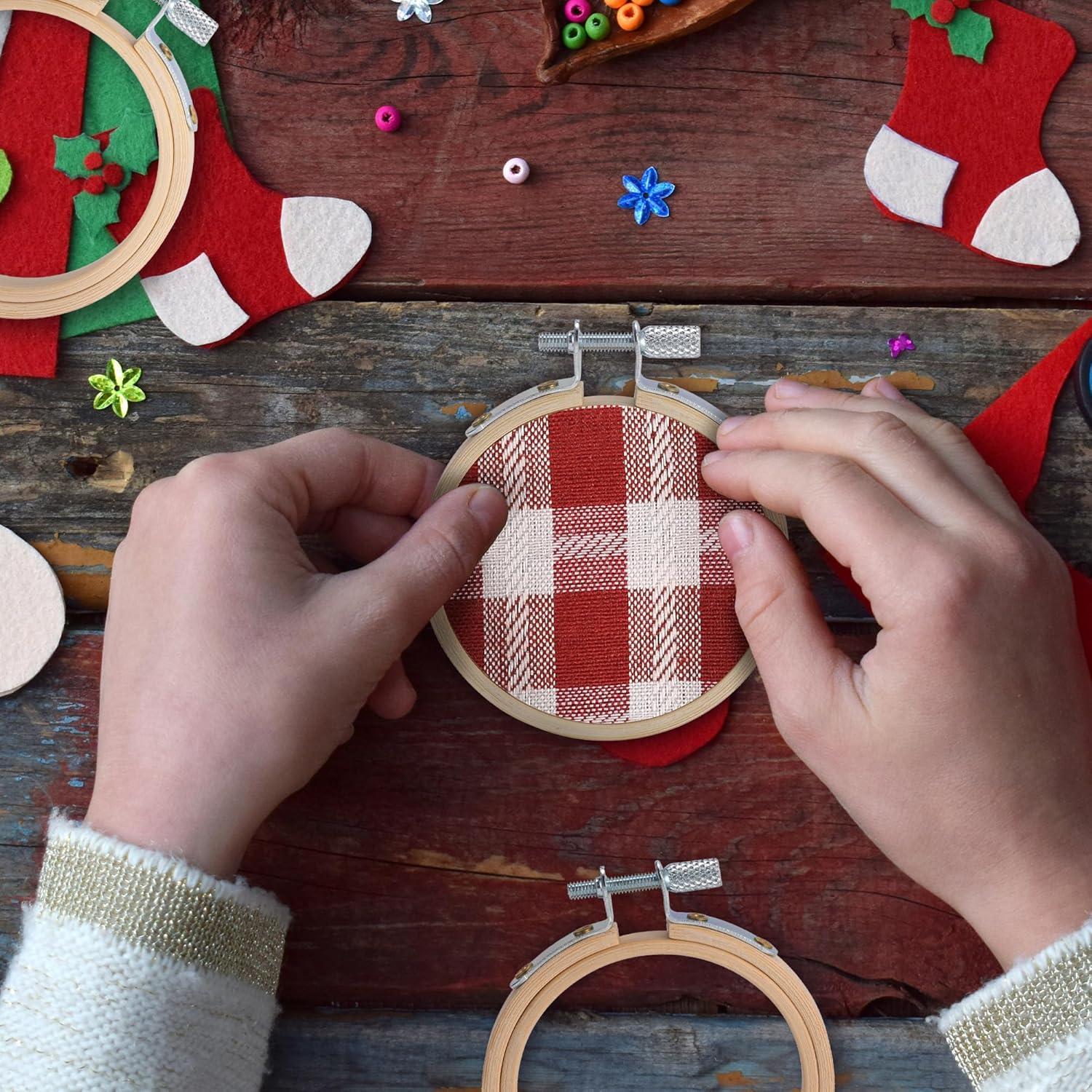 Caydo 48 Aros de Bordado Redondos 8 cm para Manualidades