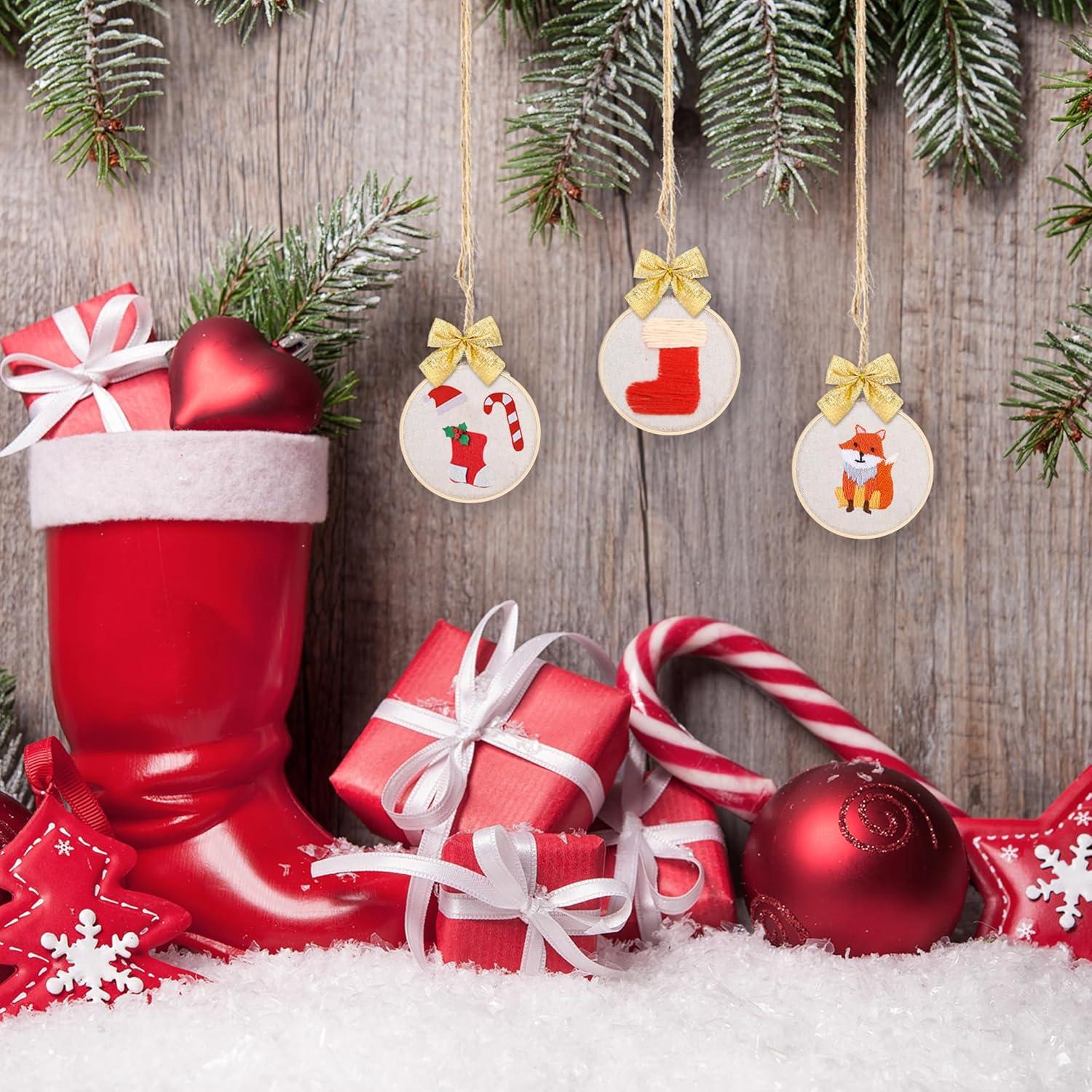 Caydo 48 Aros de Bordado Redondos 8 cm para Manualidades