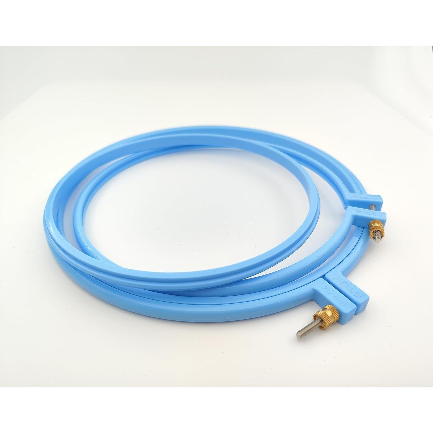 Aros de Bordado de Plástico Maker Susan, 2 Pcs Set Azul
