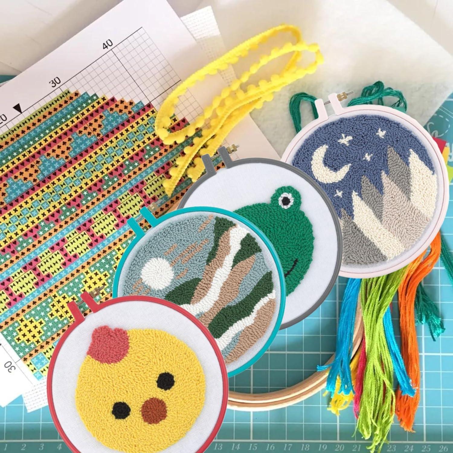 Aros de Bordado de Plástico Maker Susan, 2 Pcs Set Azul