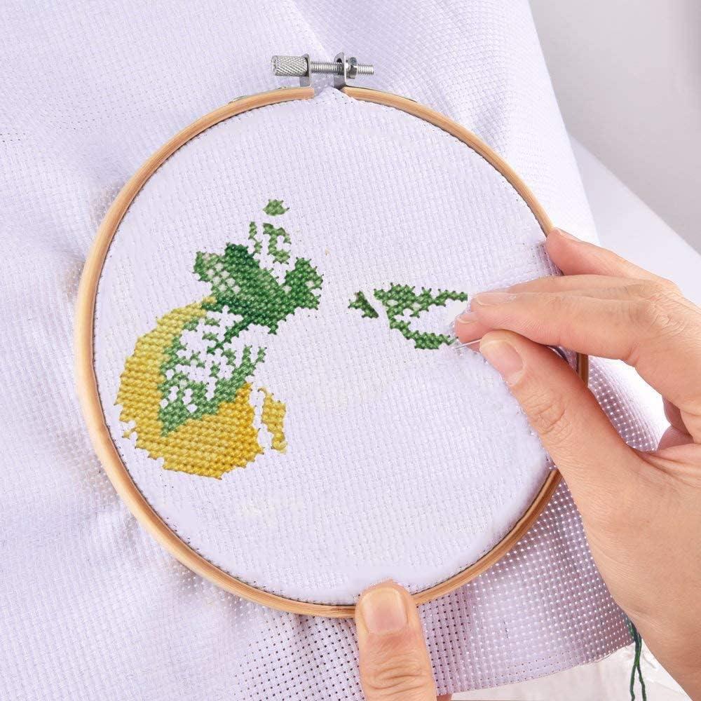 Juego de 12 Aros de Bordado Cldamecy 8 cm de Bambú