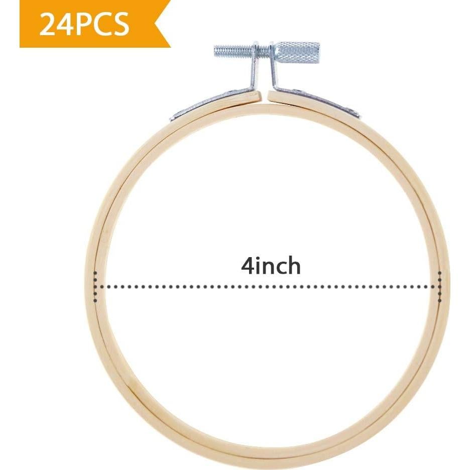 Caydo 24 Aros de Bordado 10 cm para Manualidades y Decoración