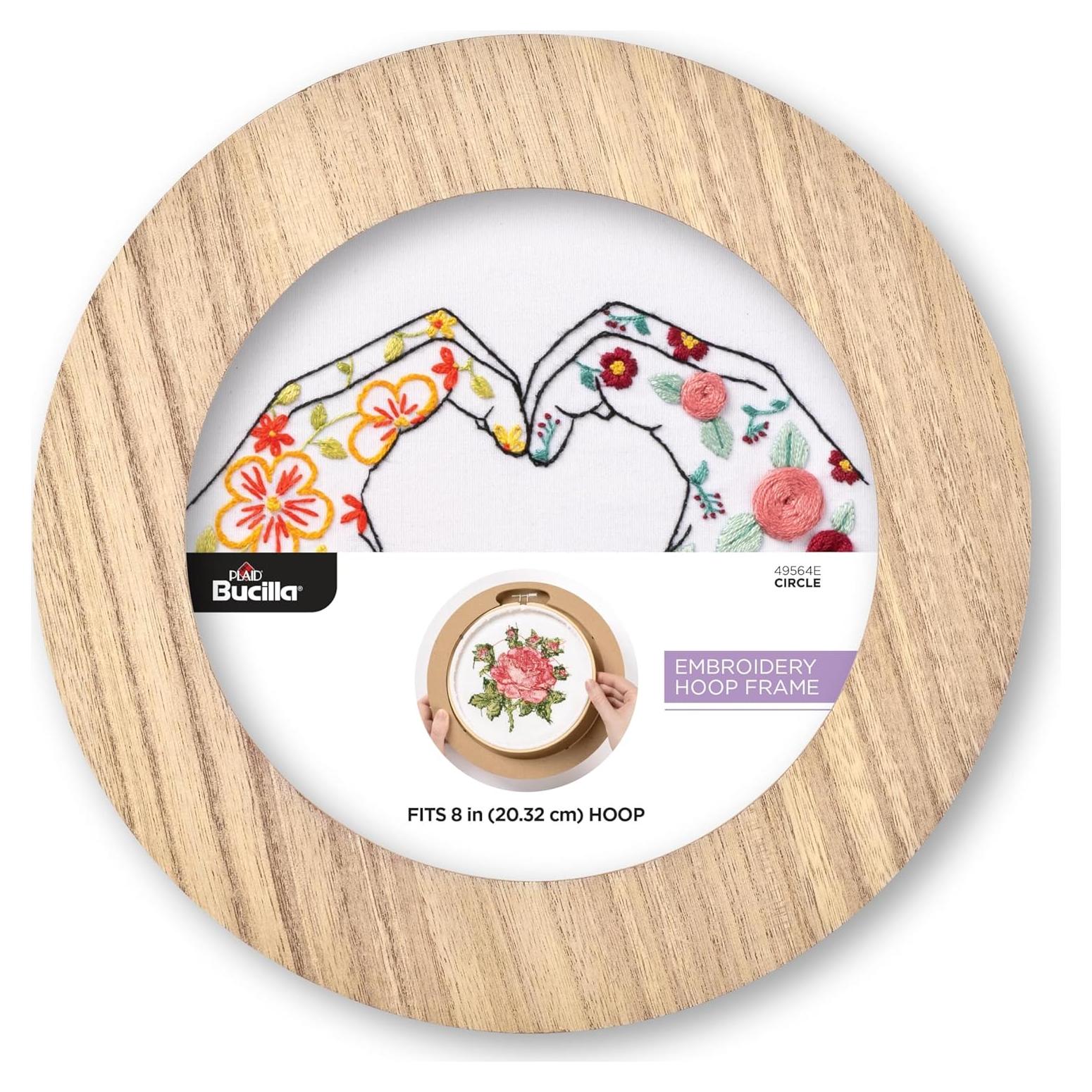 Marco de Madera Redondo Bucilla para Bordado 20.3 cm