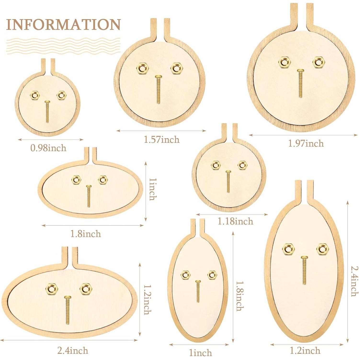 Mini Aros de Bordado de Madera Syhood - 16 Juegos Variados