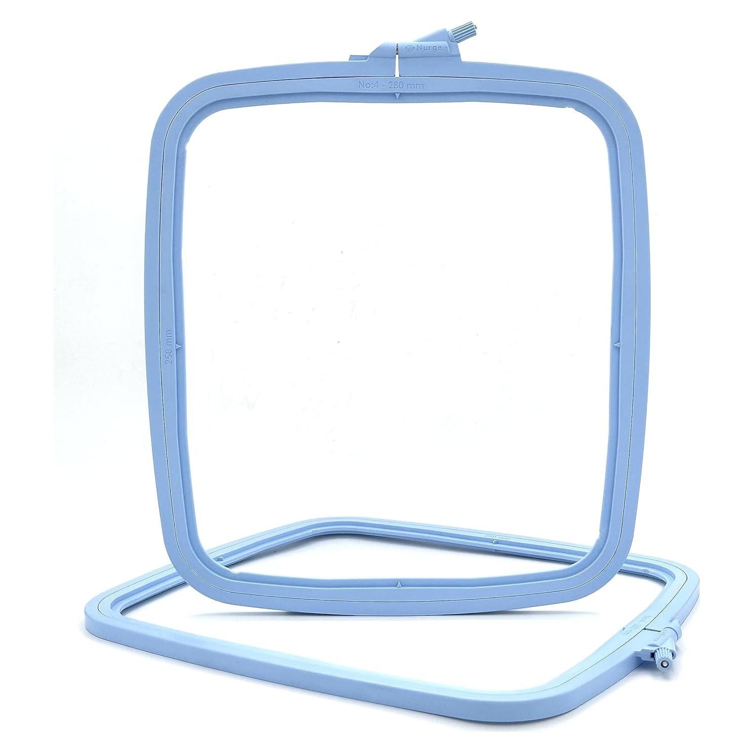 Aro de Bordado Cuadrado Grande Nurge Azul 25x28cm