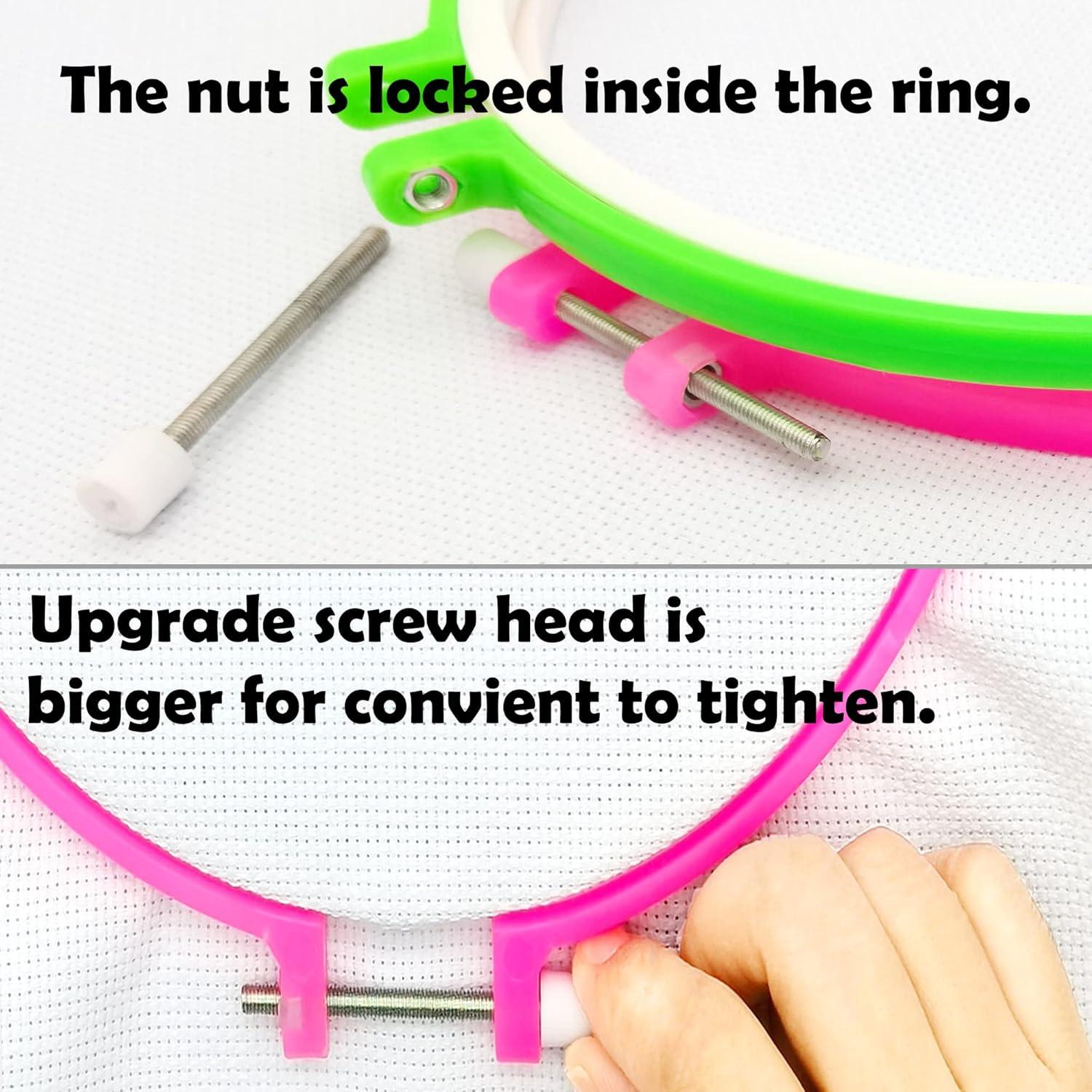 Juego de Aros de Bordado Cldamecy 6 Piezas Multicolor