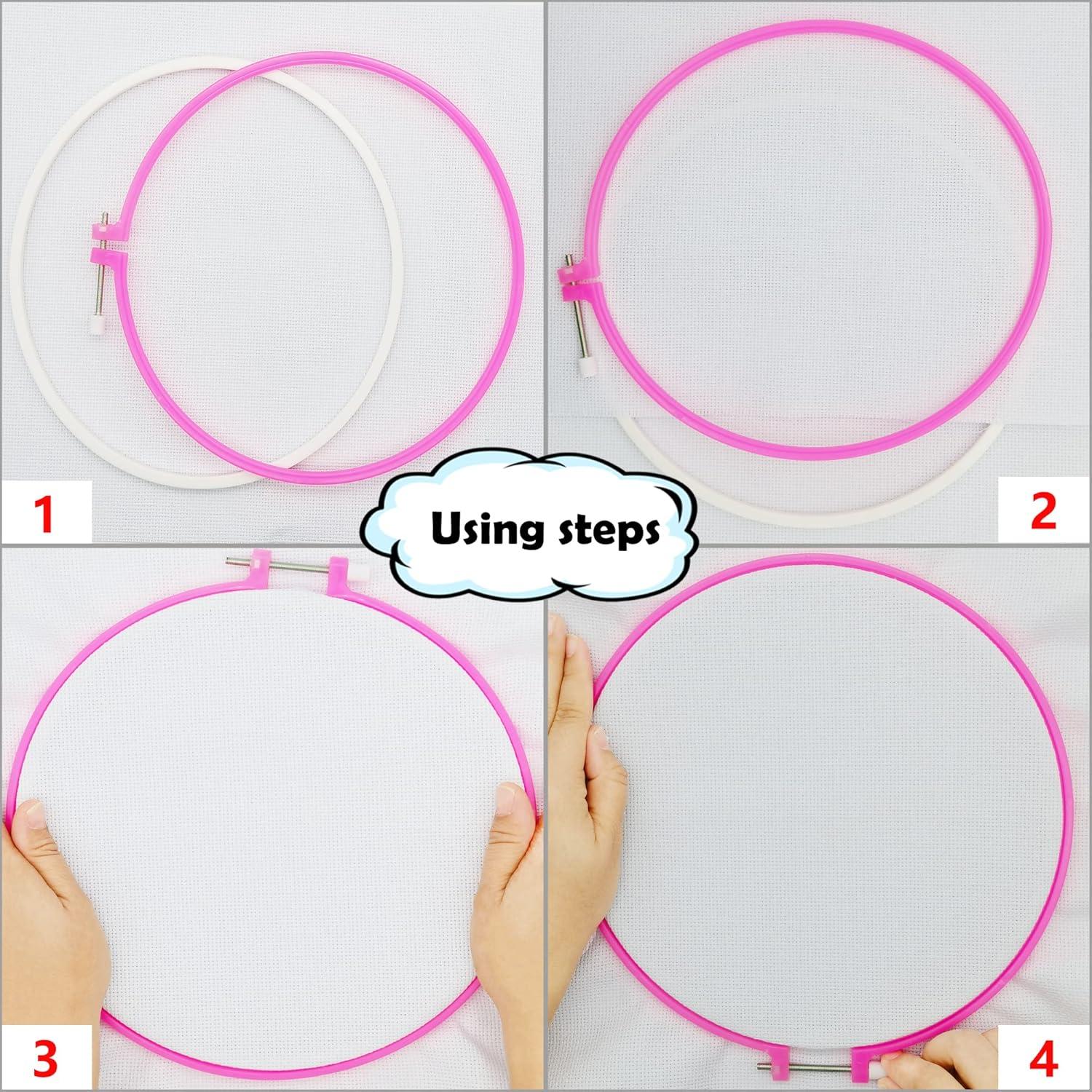 Juego de Aros de Bordado Cldamecy 6 Piezas Multicolor