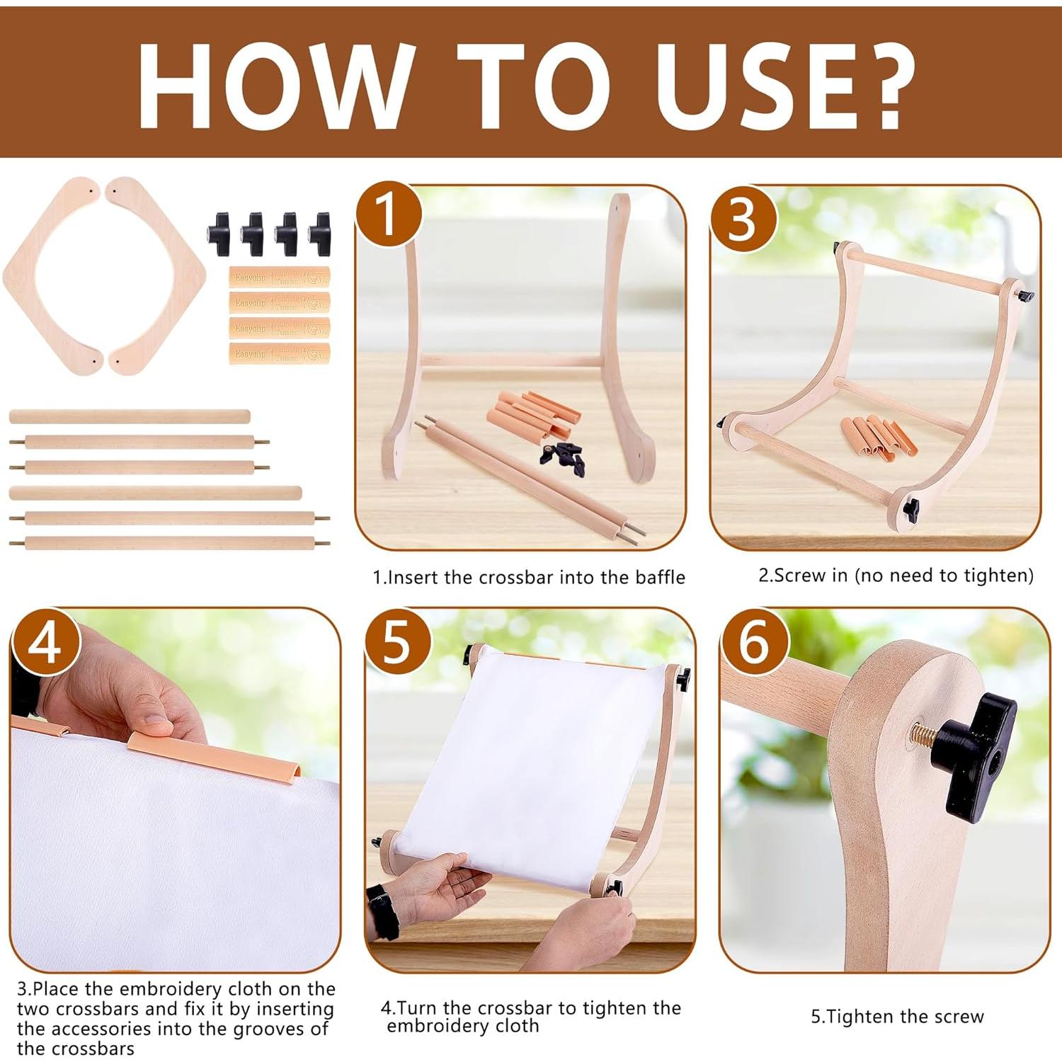 Soporte de Mesa de Bordado Ajustable codree - Madera 43.94x29cm