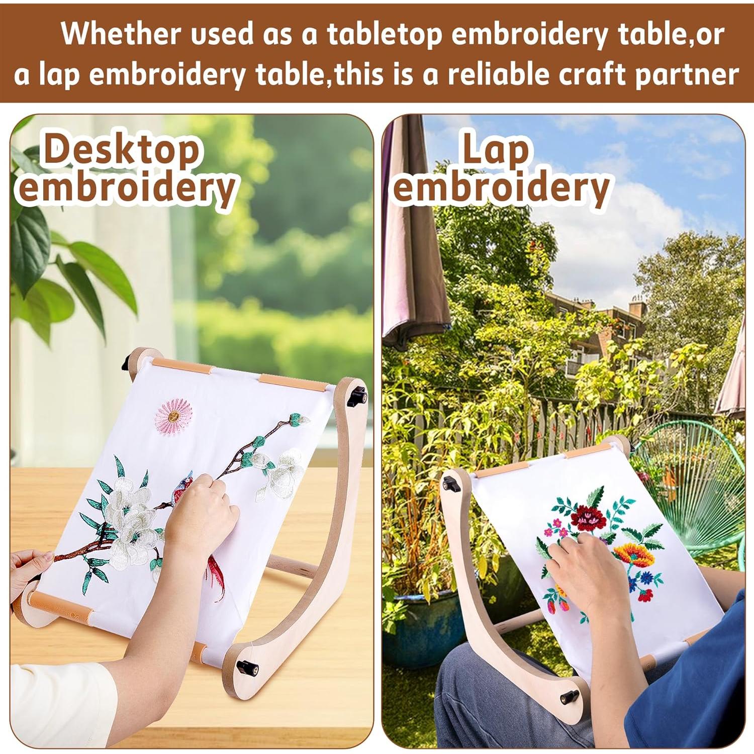 Soporte de Mesa de Bordado Ajustable codree - Madera 43.94x29cm