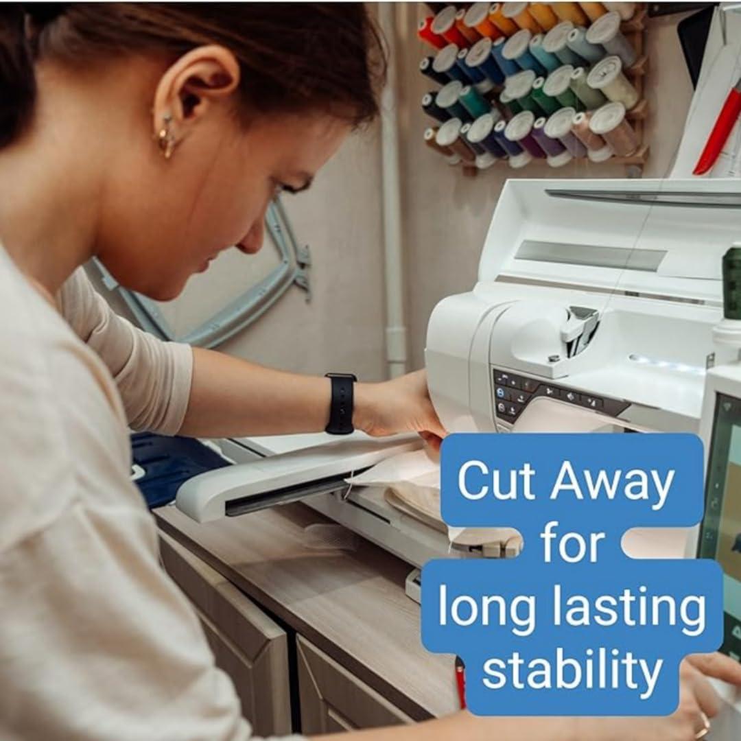 Estabilizador de Bordado Cut Away H.B.I. 20cm x 20cm 100 Piezas